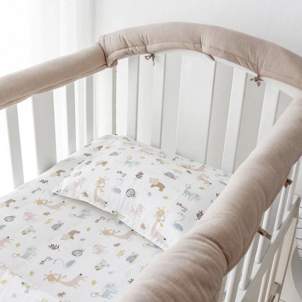 Cot Bumper (Category: Cots & Cribs) located in Singapore. Submitted by aczy07 (Listing ID 1344652313, Image 2). Description: 115cm Greyish blue cot bumper x 2 Used only for a couple of months, 3rd pic was the actual usage..