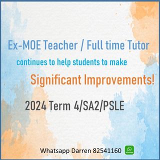 (Category: ) located in . Submitted by TuitionWithDarren (Listing ID 1344707809, Image 1). Description: .
