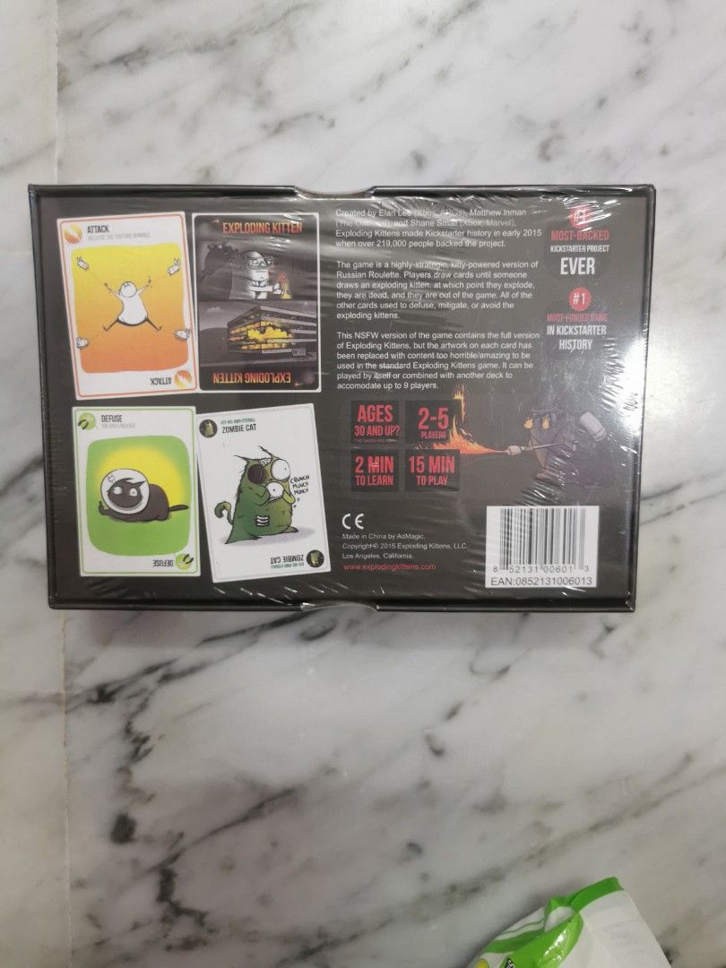 Exploding Kittens NSFW Deck (Category: Board Games & Puzzles) located in Singapore. Submitted by limlimsell (Listing ID 1344631015, Image 2). Description: .