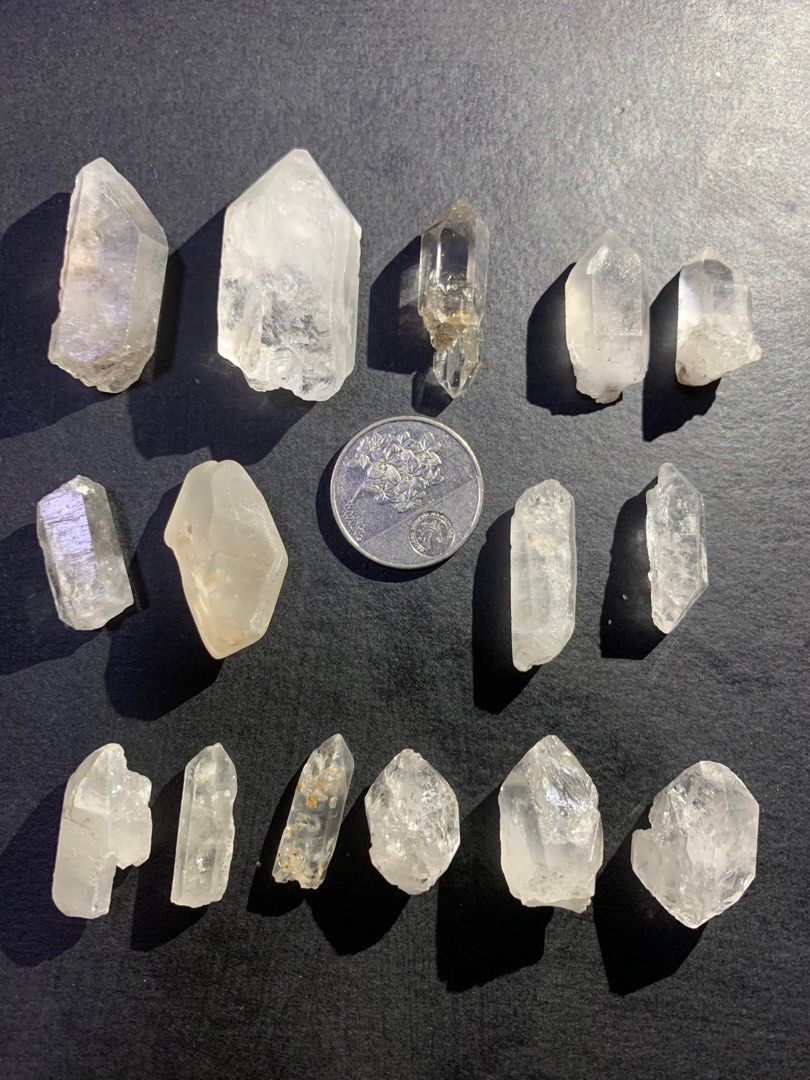 Herkimer Diamond Quartz Medium Sizes | Prices in Description (Category: Precious Stones) located in San Pablo. Submitted by mikkykikko (Listing ID 1344703559, Image 2). Description: 1.1, 1.2 = 250 each big sizes! Mura na po ito sa laki ng specimen 1.3 = ₱300 clear and with mountain or phantom inside *I am hesitant to let this go* 1.4 = ₱200 nice shape with phantom din po malabo lang 1.5 = ₱280 in great shape and kitang kita yung mountain or phant