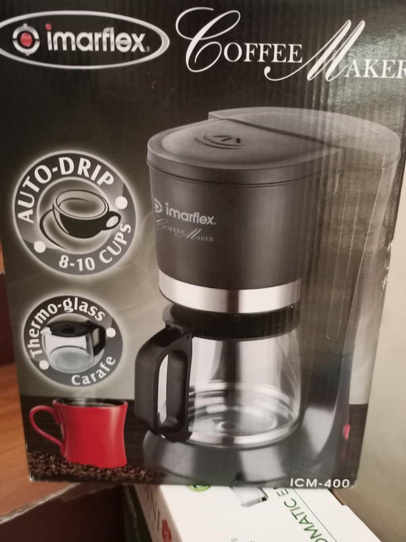 Imarflex coffee maker (Category: Coffee Machines & Makers) located in Quezon City. Submitted by archekirsche (Listing ID 1344614438, Image 1). Description: nakabox pa ndi nagamit.