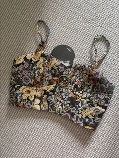 Lantern sense floral vintage cropped top 復古碎花短身上衣  露臍 xs / S / M64206602850817110