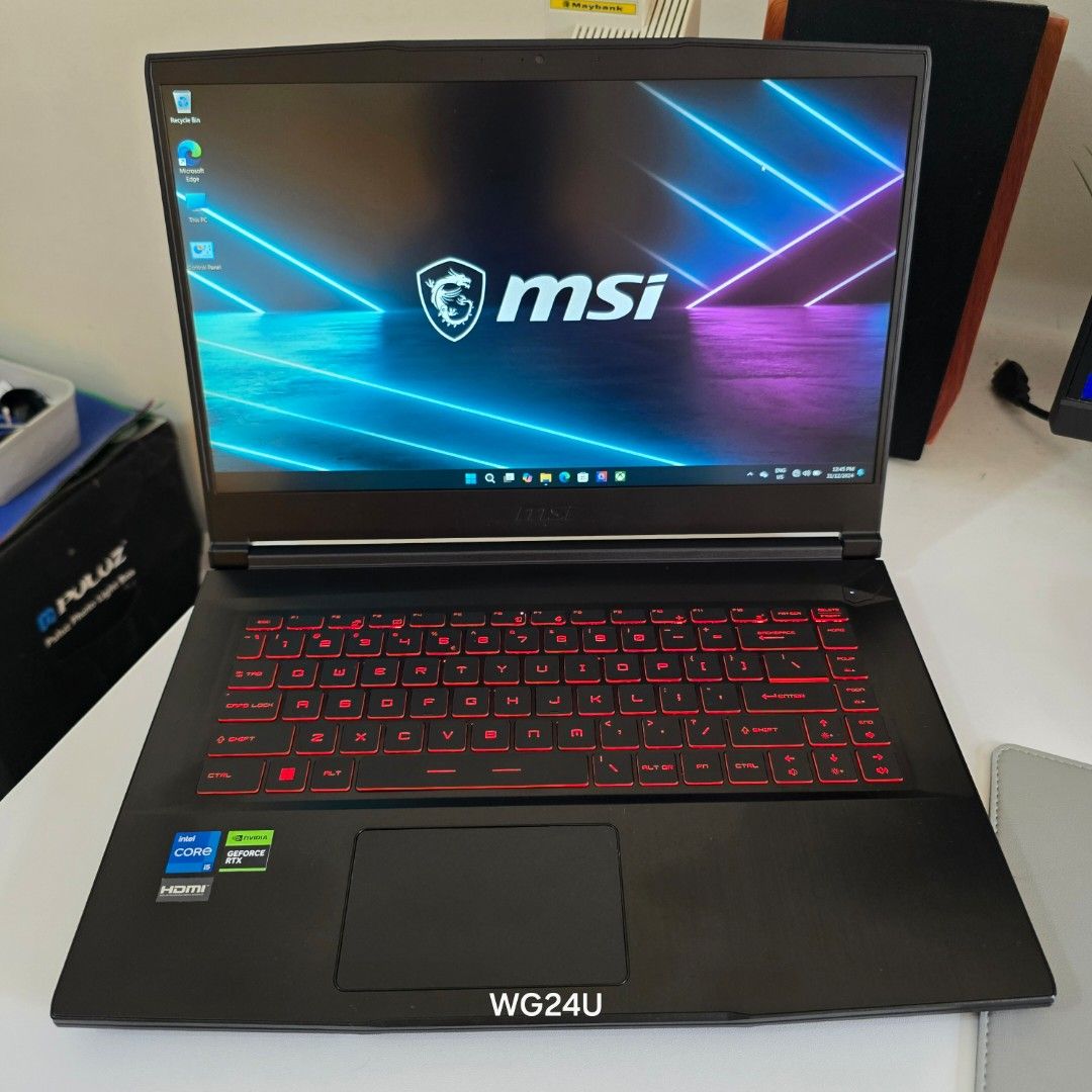 MSI Thin GF63, Nvidia RTX2050, Intel 12th Gen i5-12450H, 16GB RAM 512GB ...