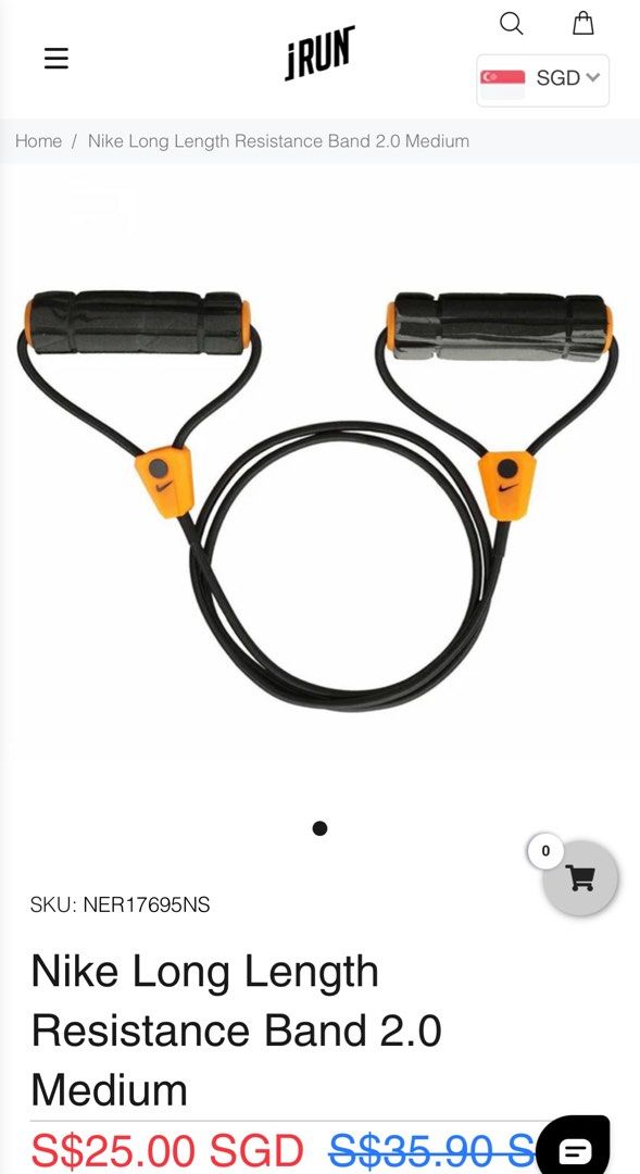 Nike Long Resistance Band 2.0 Medium Sports Equipment Exercise Fitness Toning Stretching Accessories on Carousell