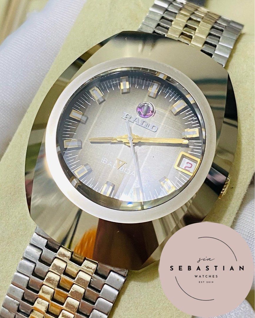 Rado V Balboa (Category: Men's Watches) located in Quezon City. Submitted by clicksmileph (Listing ID 1315585005, Image 2). Description: Rado Balboa RoseGold (Original) 30,000 php Details: Pre-owned/Secondhand Rare Find Rado Model - Discontinued Automatic Movement 3'0 Day Date Calendar 9/10 Like New Condition Guaranteed Authentic Set with: Presentation / Replacement box Money Back Guaranteed if Proven Fake Transactions thru: 🤝Meet-up SM Baliuag,