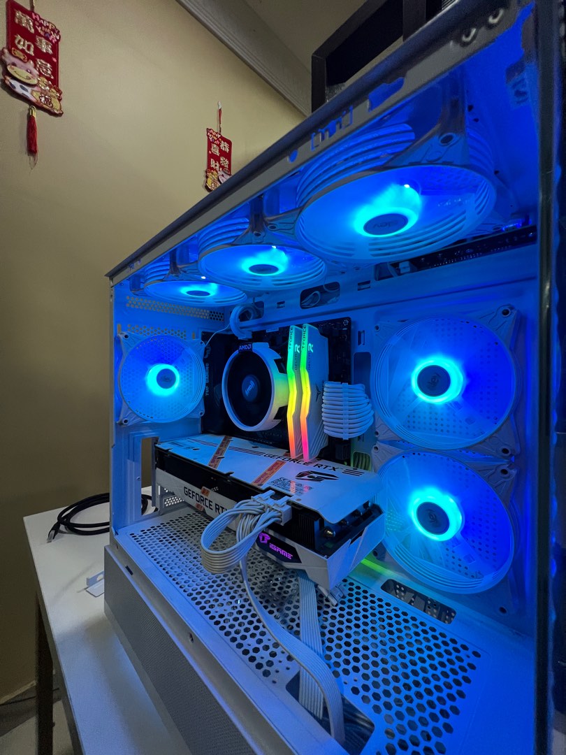 White gaming pc rtx3070ti Ryzen 5 5600g, Computers & Tech, Desktops on ...