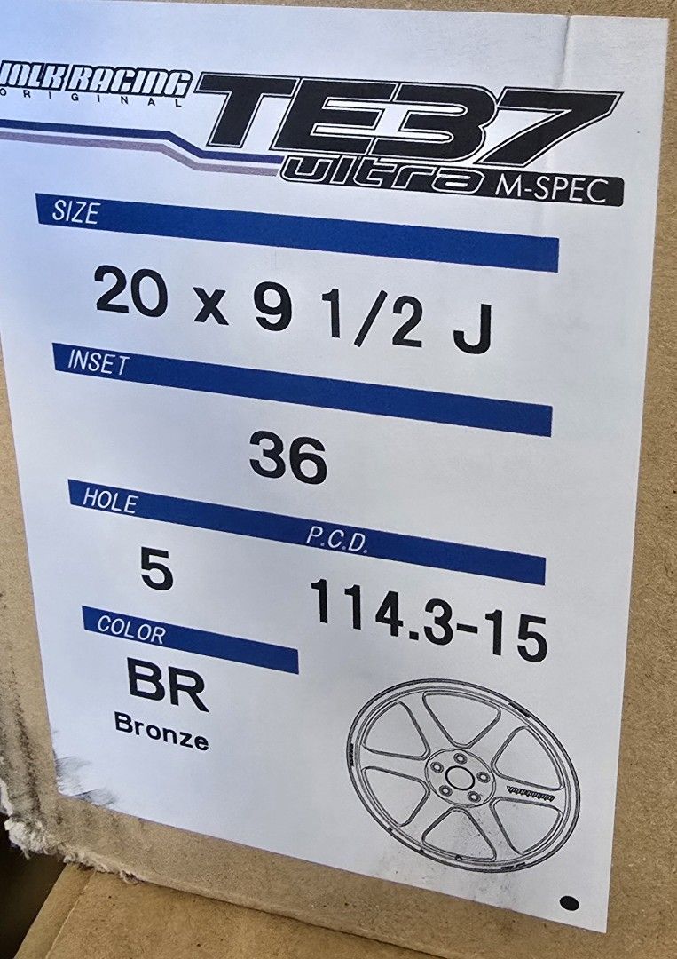 20吋 Rays TE37 ULTRA M - Spec, 汽車配件, 車軚 - Carousell