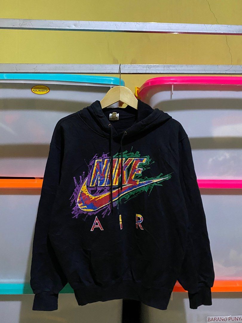 90OG Logo Glitter Zip Hoodie 80s 90s Vintage NIKE Silver Tag