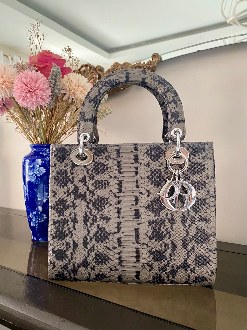 Authentic Lady Dior Python, Luxury, Bags & Wallets on Carousell