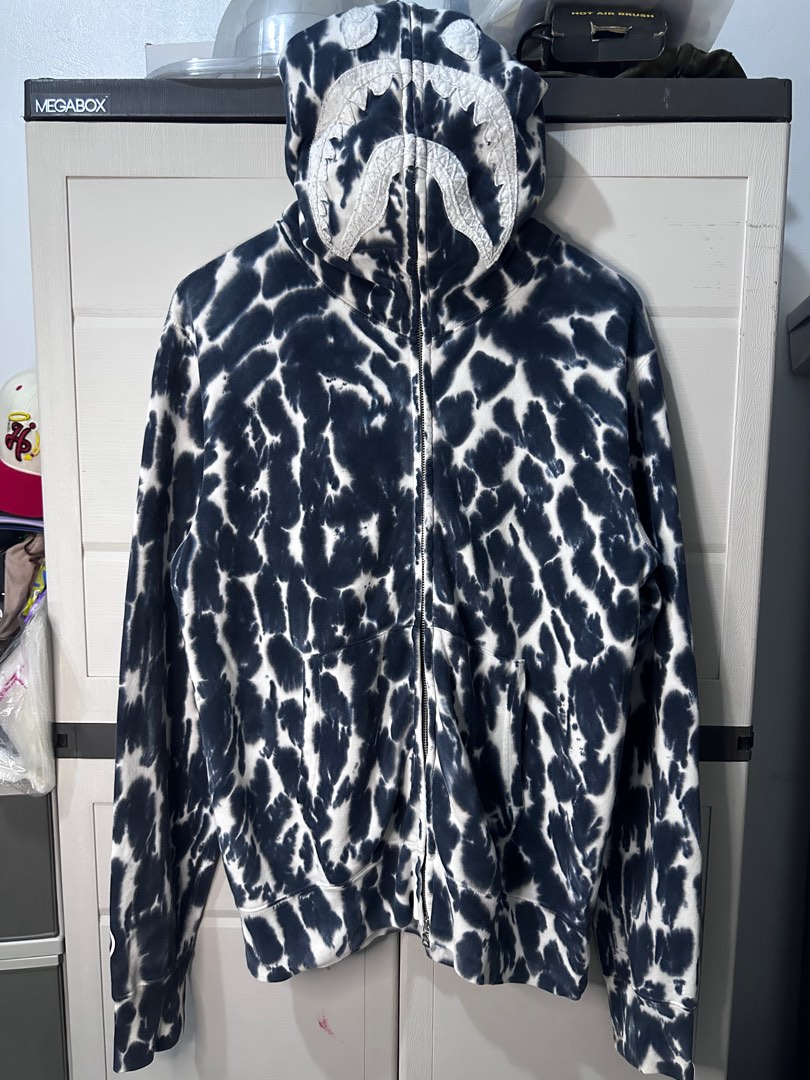 Bape tie dye shark hoodie shop