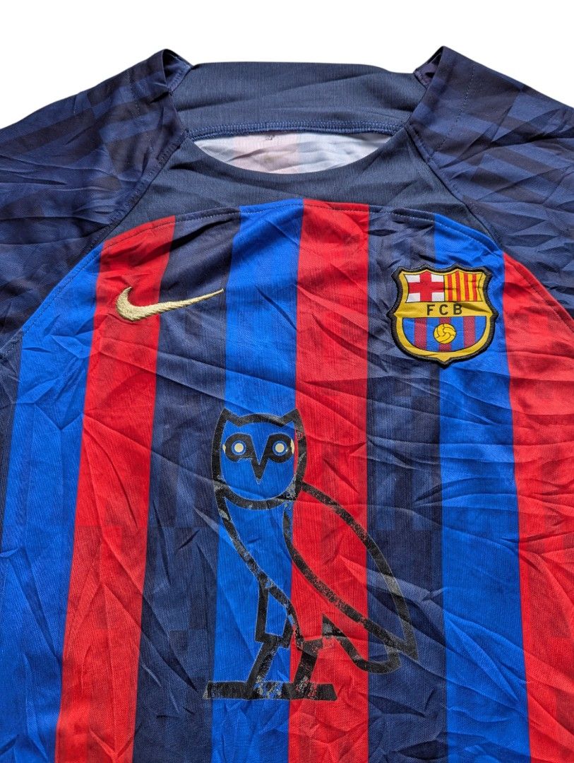 Barcelona FC OVO Drake x Nike x Spotify x 2022 23 Football Shirt Jersey