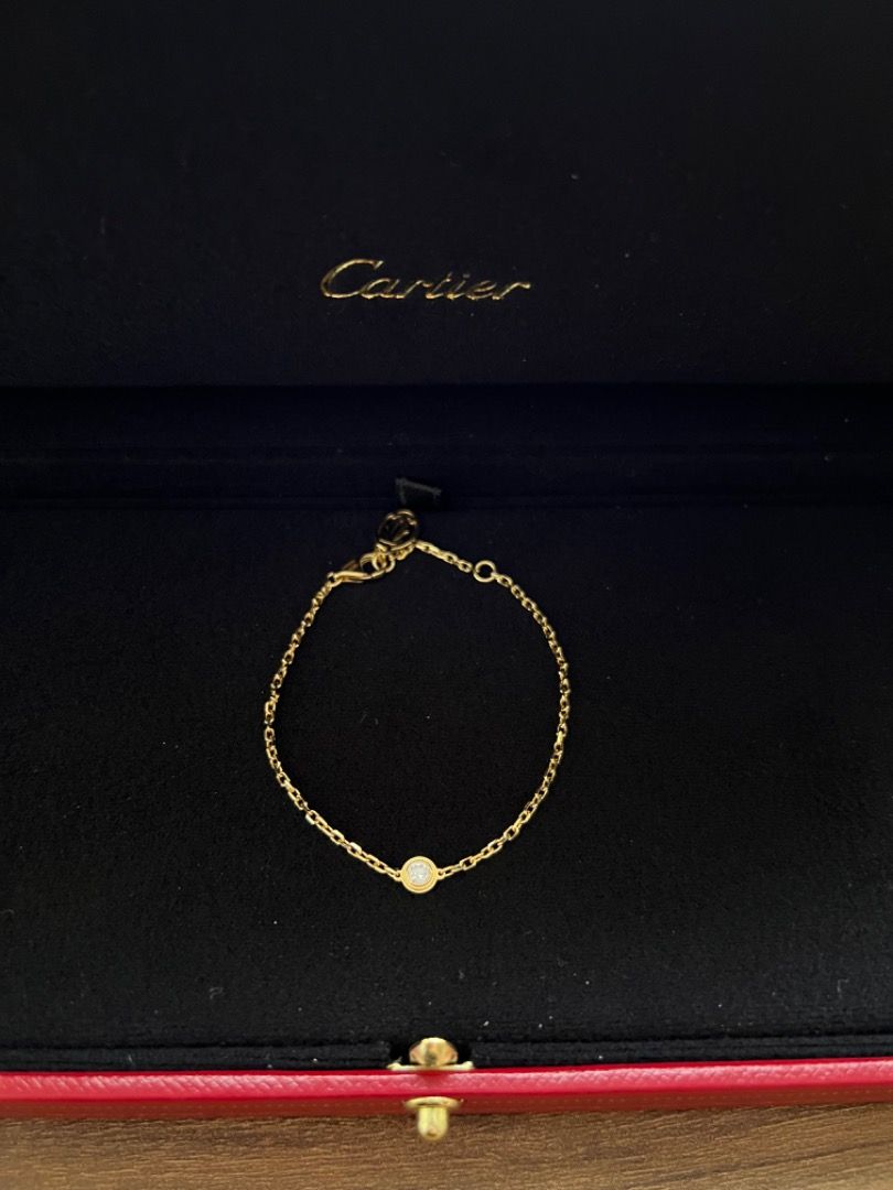 Cartier D Amour Diamants Legers Bracelet Small Yellow Gold YG Luxury Accessories on Carousell
