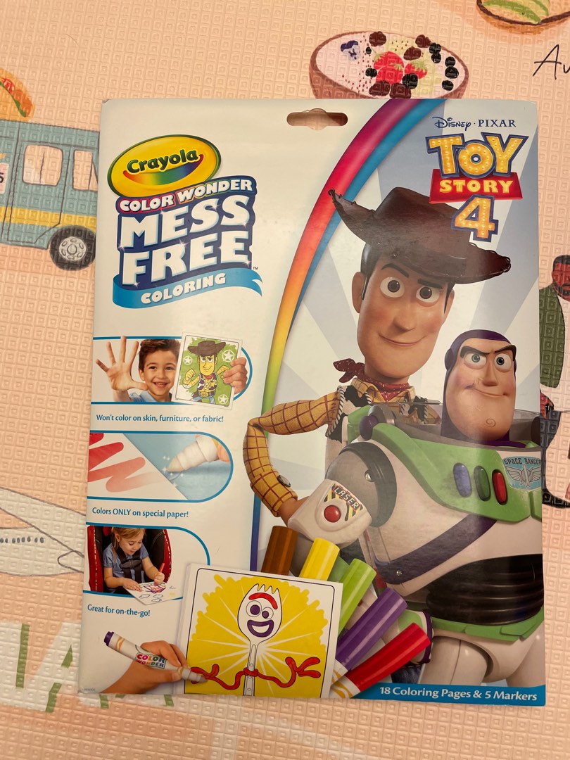 Crayola Mess Free coloring / Toy Story 4, 兒童＆孕婦用品, 嬰兒玩具 - Carousell
