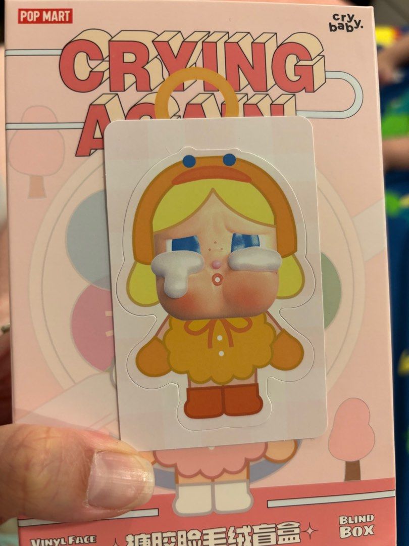 Crying Again (Category: Designer & Blind Box Toys) located in Singapore. Submitted by jasmine1234 (Listing ID 1339863196, Image 1). Description: Brand new in foil,box below torn when I open it Meet up only .