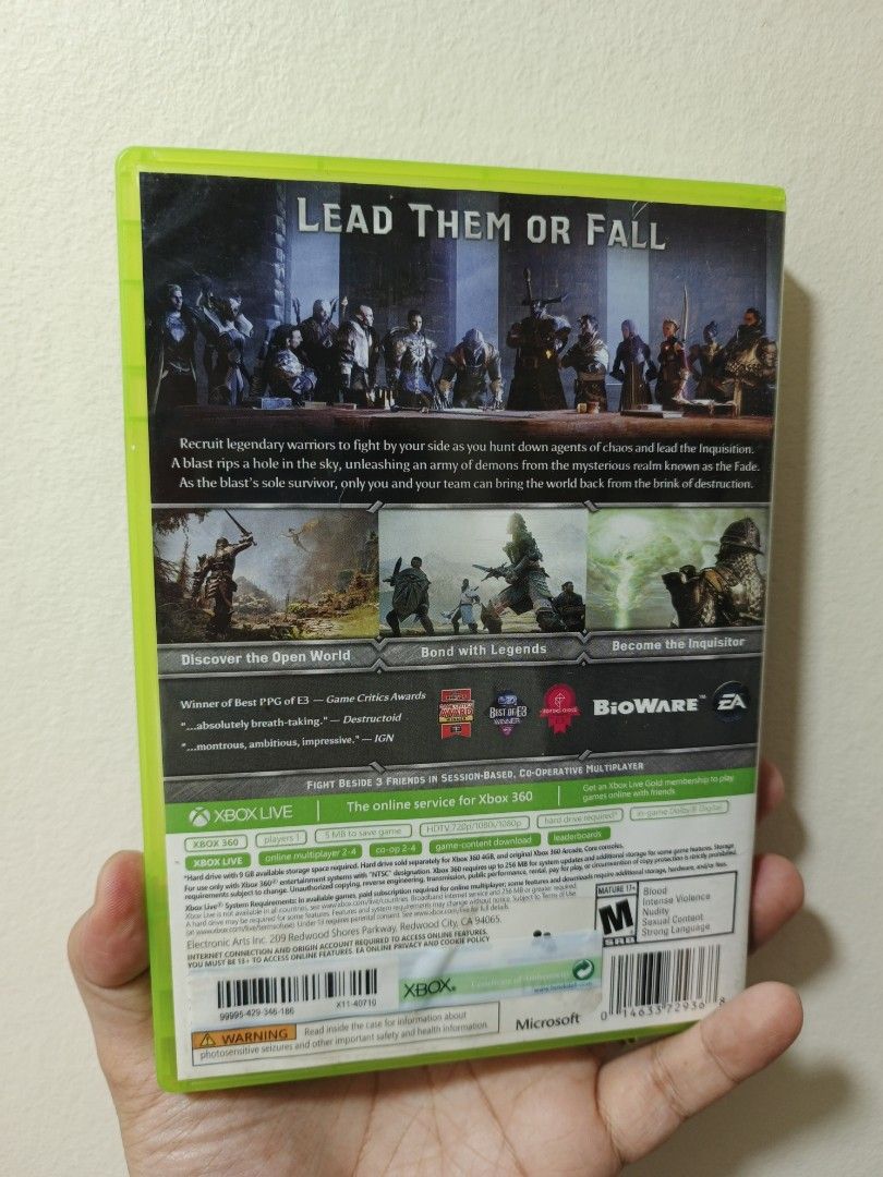 Dragon Age Inquisition - Xbox 360 - Used (Category: Xbox) located in Quezon City. Submitted by toybaulph (Listing ID 1339919261, Image 2). Description: For Sale!!! Dragon Age Inquisition for the Microsoft Xbox 360 Game is in great condition Price: 350 Meetups@Burger King Timog Ave, Gateway Cubao, Vertis North Delivery fee c/o buyer.