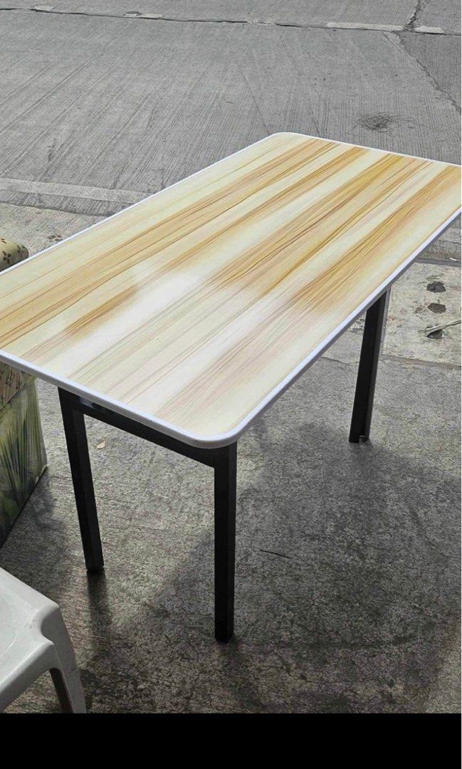 foldable computer table 📍 (Category: Office Furniture & Fixtures) located in Manila. Submitted by kellychz (Listing ID 1339907064, Image 1). Description: foldable computer table sizes available ✅ MULTIFUNCTIONAL - can be use as dining table, study table and work station ✅ Built with DURABLE materials to ensure stability (Top wood and steel legs ✅ Perfect for BOARDING HOUSE - when not in use, simply fold it up and can save space ✅ BUDGET FRIENDLY