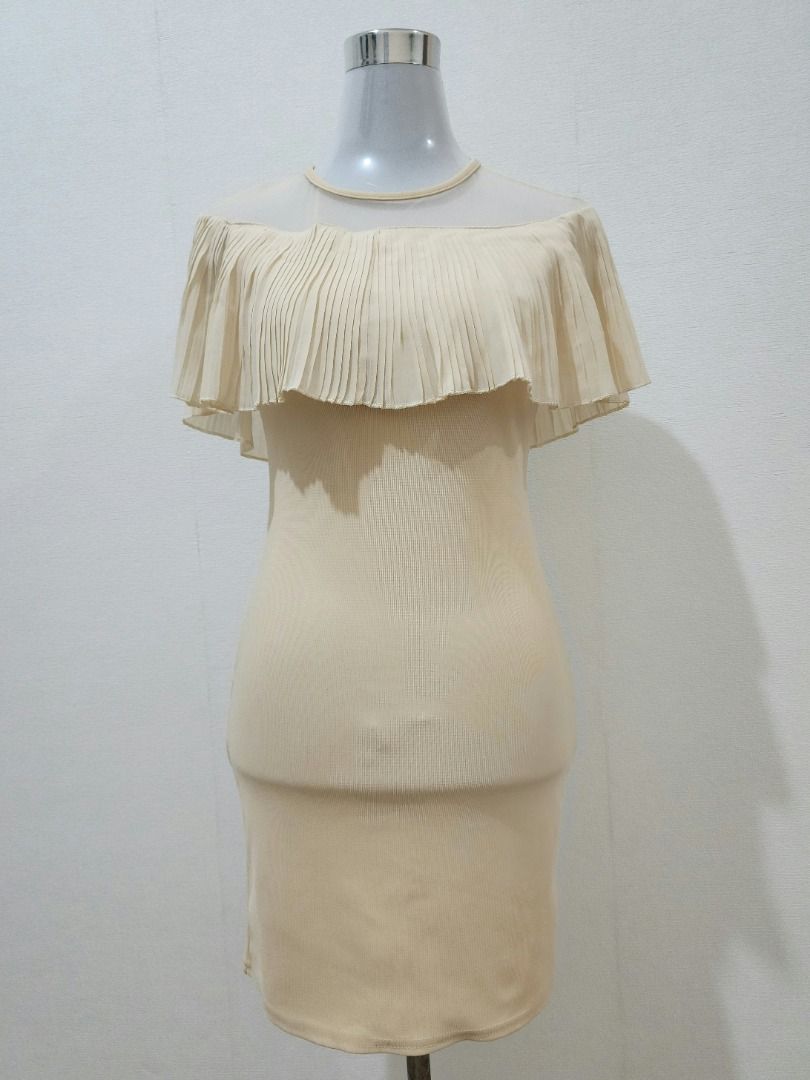 Get Laud Cream Formal Dress (Category: Dresses) located in San Fernando. Submitted by shaneamab (Listing ID 1339869875, Image 3). Description: Item Description and Details: - Fitted / Bodycon / Sexy Dress - Used few times - Size: Small-Medium - Dimensions: See uploaded photos - Color: Cream - RFS: Decluttering old clothes (too small na :').