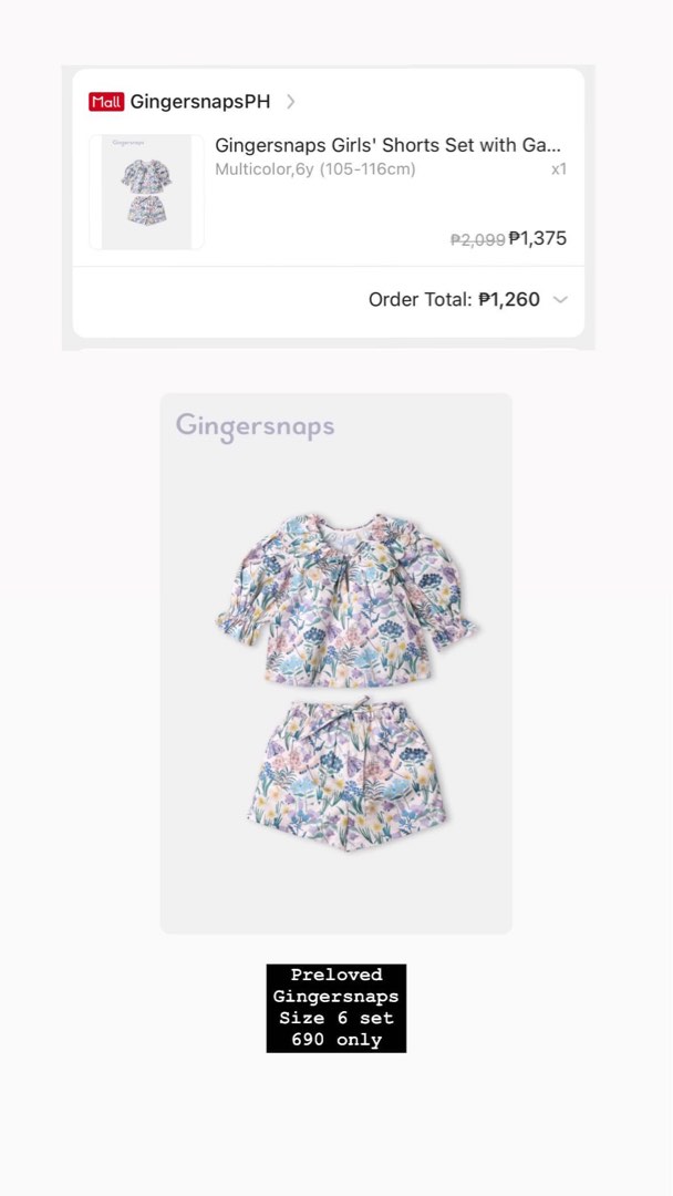Gingersnaps s6 set preloved, Babies & Kids, Babies & Kids Fashion on