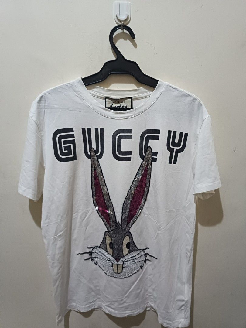 Gucci Bugs Bunny Unisex White Tshirt Women s Fashion Tops Shirts on Carousell