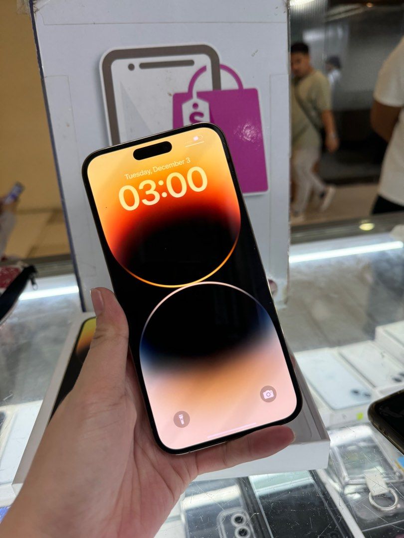 iphone 14 pro max 128gb 2ndhand (Category: iPhone 14 Series) located in Cainta. Submitted by vine_gadget_shop (Listing ID 1339791713, Image 2). Description: iphone 14 pro max 128gb 2ndhand ntc variant factory unlock with box and cord replaced pick up store greenhills shopping center we accept trade in we accepy credit card and ggives installment we do cod and door to door we ship nationwide for fast transaction call 09277368323 look for vine visi