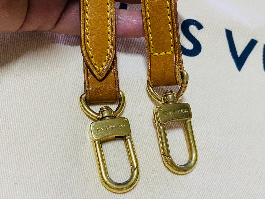 Louis Vuitton Adjustable Shoulder Strap (Category: Luxury Bags & Wallets) located in Cebu City. Submitted by thedeclutteringmom (Listing ID 1339880058, Image 2). Description: Guaranteed original Money back if proven fake In very good condition No leather tear Gold hardwares, no tarnish 12mm 102 cm - 120cm Strap only.