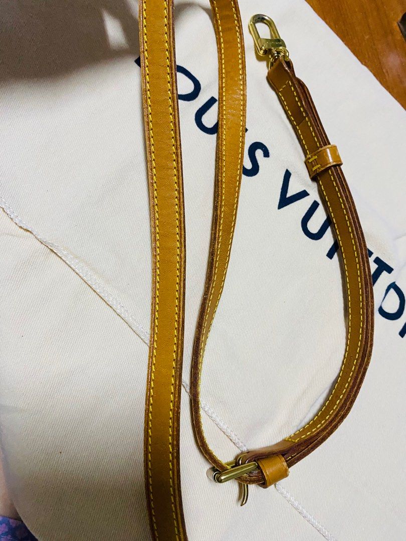 Louis Vuitton Adjustable Shoulder Strap (Category: Luxury Bags & Wallets) located in Cebu City. Submitted by thedeclutteringmom (Listing ID 1339880058, Image 3). Description: Guaranteed original Money back if proven fake In very good condition No leather tear Gold hardwares, no tarnish 12mm 102 cm - 120cm Strap only.