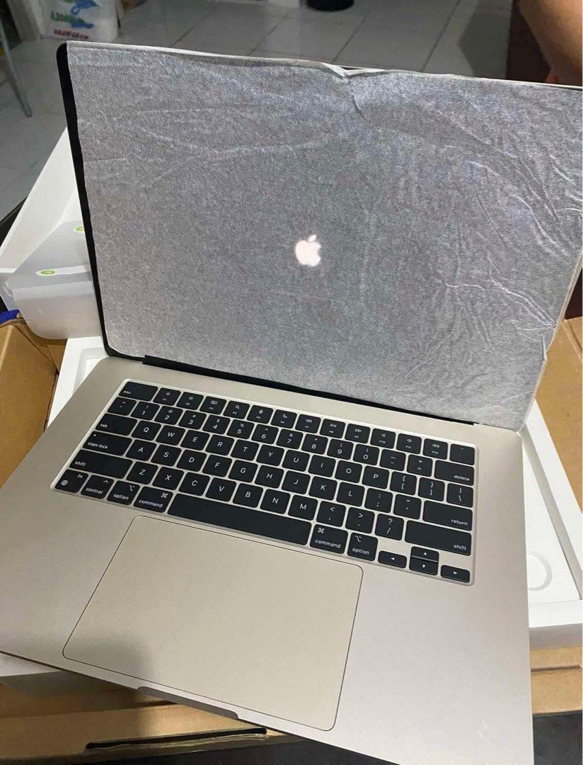 Macbook air 15 M2 (2023) 512GB (Category: Laptops & Notebooks) located in Angeles City. Submitted by meenshopsss (Listing ID 1339856910, Image 1). Description: MacBook Air 15 M2 (2023) 512GB 3months old Fresh as new Complete Box & Charger w/ free case 85K Negotiable.