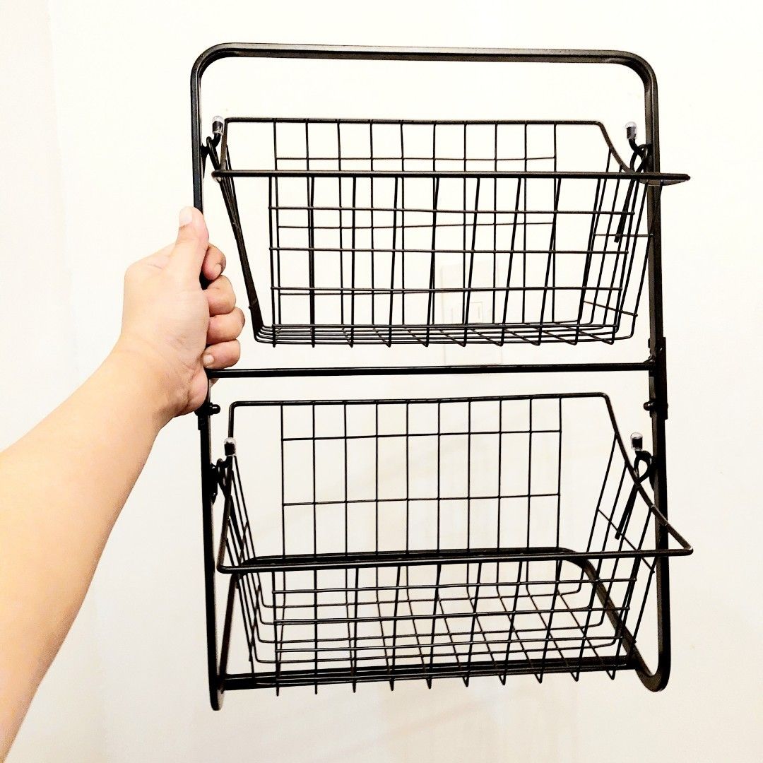 Mesh organizer shelf double layer (Category: Storage Boxes & Baskets) located in Quezon City. Submitted by nightowlbooks (Listing ID 1339890899, Image 2). Description: RFS: not used anymore Original Price: ₱550.