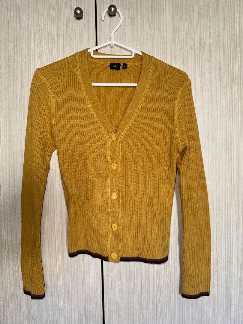 Mustard Cardigan with belt (Category: Dresses) located in Las Pinas. Submitted by lkyms (Listing ID 1339769485, Image 2). Description: Fits Small to Medium.