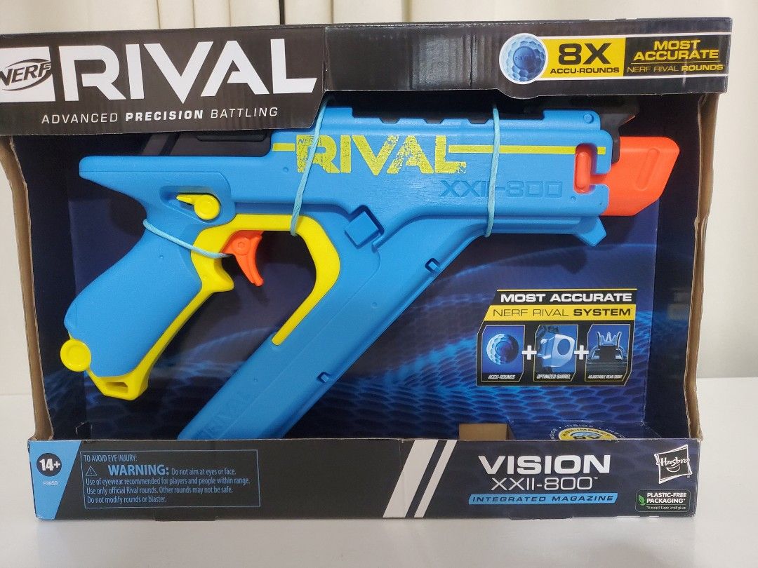 Nerf Vision (Category: Action & Battle Toys) located in Kulai. Submitted by mys.toys (Listing ID 1339923331, Image 1). Description: Brand new, unopened box. Box have minor dent..