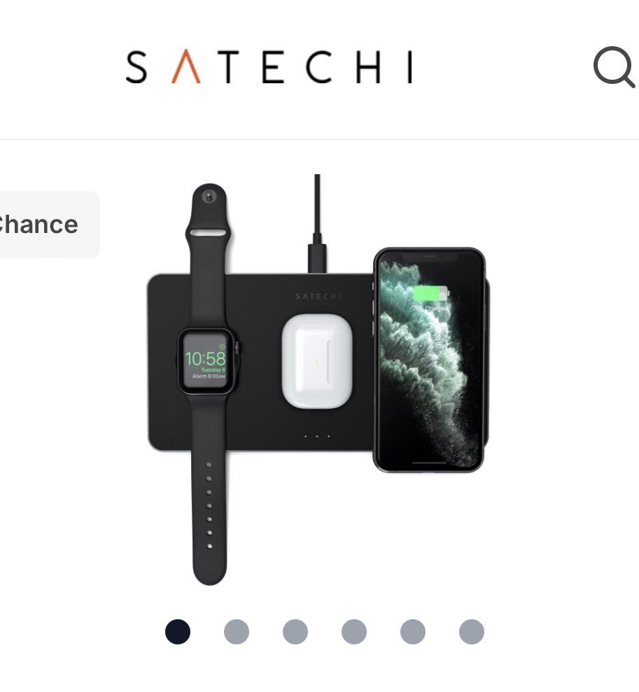 SATECHI Trio Wireless Charger With Magnetic Pad Mobile Phones Gadgets Mobile Gadget Accessories Chargers Cables on Carousell