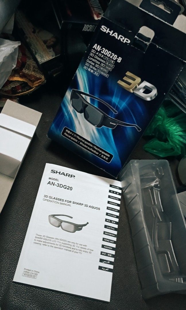 Sharp Glass Box Sharp 3dglass box and menu book only, Everything Else, Others on Carousell