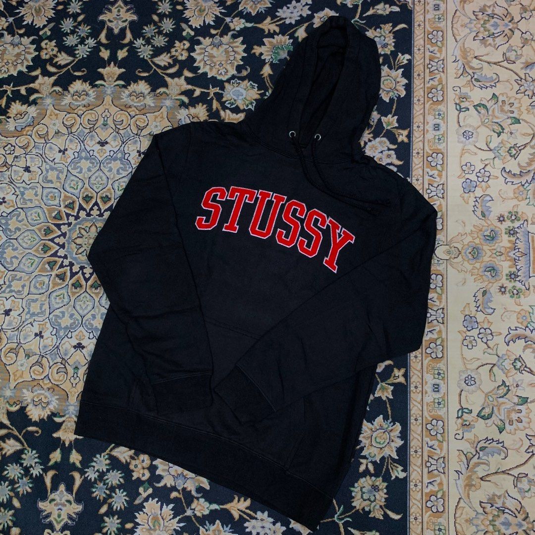 Vintage Stussy Spellout Hoodie Sweatshirt Men s Fashion Tops Sets Hoodies on Carousell