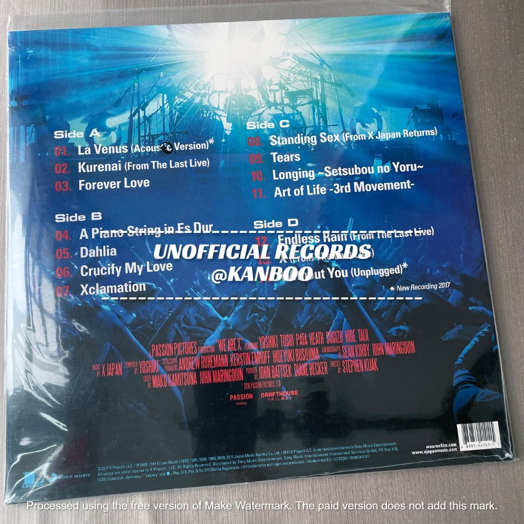 We Are X Original Soundtrack (Japanese Edition / Colored