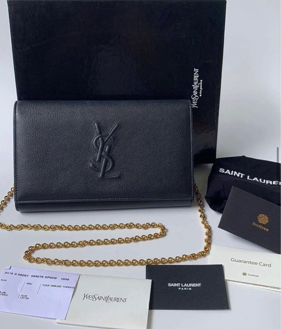 Ysl Belle De Jour (Category: Luxury Bags & Wallets) located in Manila. Submitted by luxuryprelovedbagsby_by_agnes (Listing ID 1339913382, Image 1). Description: ****Y-S-L***Belle de Jour Wallet on Chain Black Leather Bag This is a beautiful crossbody to add to any outfit. You can dress it up for a night out or dress it down with a casual day outfit. This bag is the perfect size and has all the compartments of you normal wallet as well as the spac