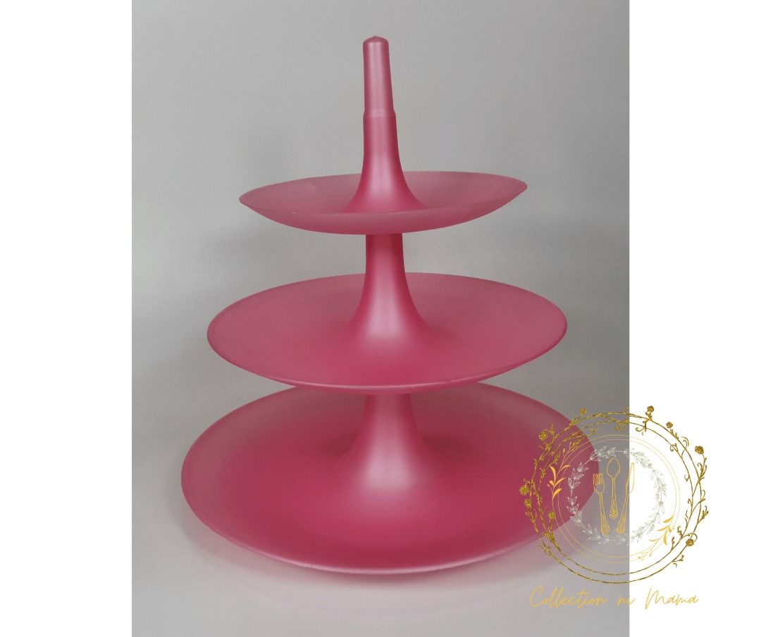 3 Layer Fruit Dessert Tray (Category: Food Organization & Storage) located in Manila. Submitted by collectionnimama (Listing ID 1339952349, Image 3). Description: •3 Layer Fruit Dessert Tray •Color: Pink •Brand New •Decluttering •Does not come with original box •As is where is •Pictures shown are actual products. Shipping fee will be shouldered by the buyer. Delivery via Lalamove or Grab only.