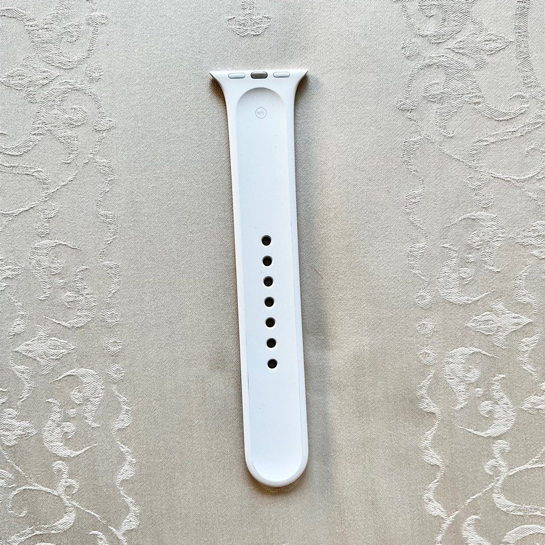 Apple Watch White Sport Band M L Strap Mobile Phones Gadgets Wearables Smart Watches on Carousell