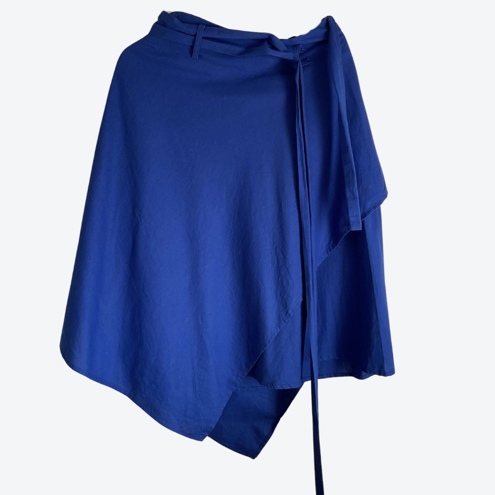 ATS The Label Blue Navy Skirt, Fesyen Wanita, Pakaian Wanita, Gaun ...