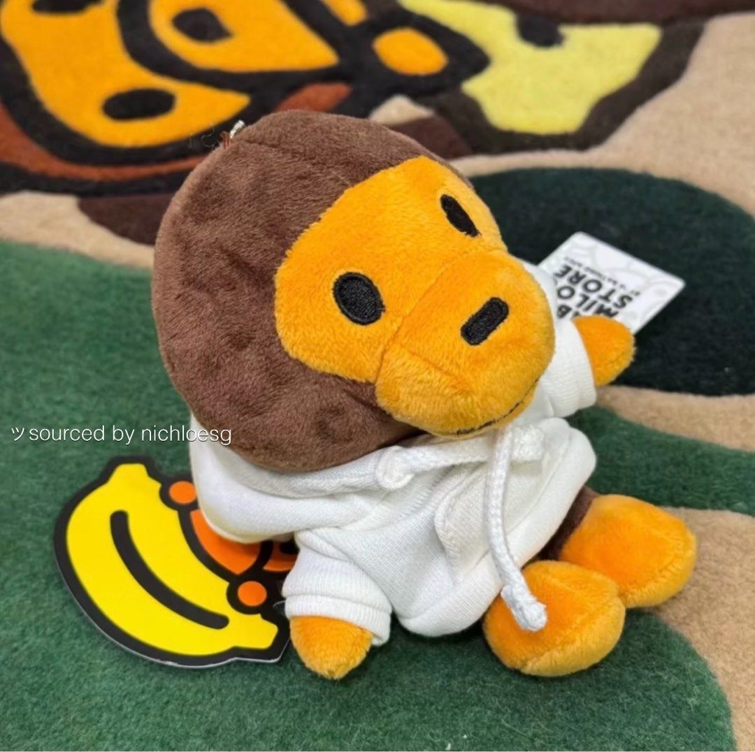 小物 BAPE BABYMILO HOODIE PLUSH DOLL KEYCHAIN title 【BABY MILO®︎ STORE】 BABY MILO® PLUSH DOLL KEYCHAIN