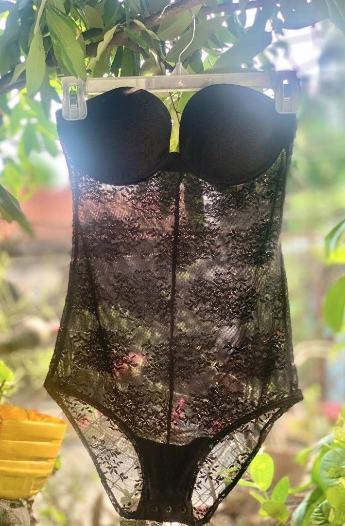 Black lace tube bodysuit (Category: Undergarments & Loungewear) located in San Pedro. Submitted by joyscollection (Listing ID 1340039288, Image 1). Description: Black lace tube lingerie/body suit -underwired/cup bra -good as new! high quality -never worn, had it as a gift and maliit sa akin😅 -snap buttons kaya very easy to wear! - can fit xs/s size.