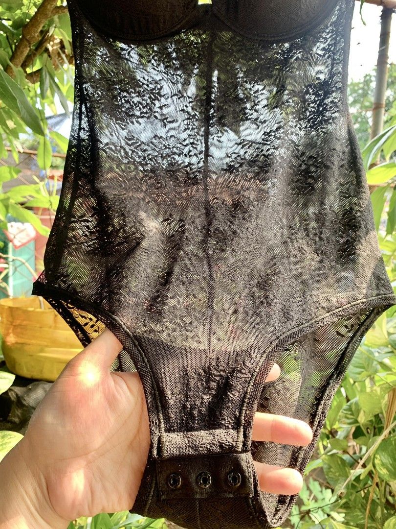 Black lace tube bodysuit (Category: Undergarments & Loungewear) located in San Pedro. Submitted by joyscollection (Listing ID 1340039288, Image 2). Description: Black lace tube lingerie/body suit -underwired/cup bra -good as new! high quality -never worn, had it as a gift and maliit sa akin😅 -snap buttons kaya very easy to wear! - can fit xs/s size.