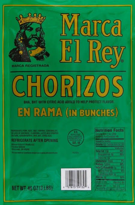 El Rey Chorizo Marca El Rey (Category: Chilled & Frozen Food) located in Mandaluyong City. Submitted by juliemeowmeow (Listing ID 1340022286, Image 1). Description: Authentic Marca El Rey Chorizo P2650 per bag 3 pounds approx 18 pcs frozen BB Date September 2025 BDO BPI Gcash Delivery via rider app cost c/o buyer zero nine one seven eight three one one nine nine five *no phone calls please.
