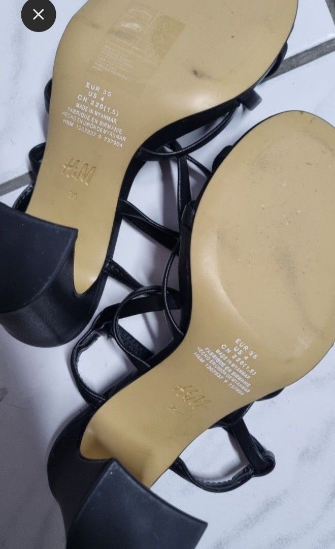 H M strappy heels new Women s Fashion Footwear Heels on Carousell