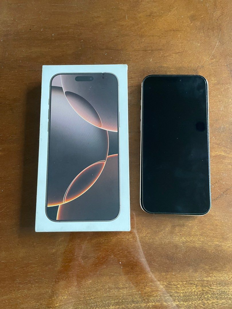 Iphone 16 Promax 512GB (Category: iPhone 16 Series) located in Manila. Submitted by bondea (Listing ID 1338197949, Image 1). Description: Iphone 16 promax 512GB Battery health: 92% Cycle count: 348 Bought November 13,2024 With Official receipt Color: Desert Titanium Inclusion: Same IMEI Box Cord Unit Original case with extra case worth P550 With tempered glass since Day 1.