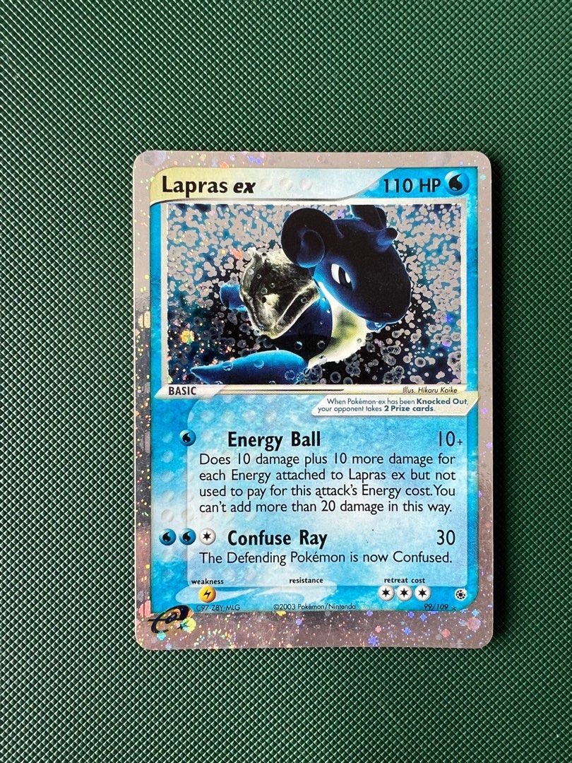 Lapras Ex 99/109 Ex Ruby & Sapphire Holo Rare Vintage Pokemon Card ...