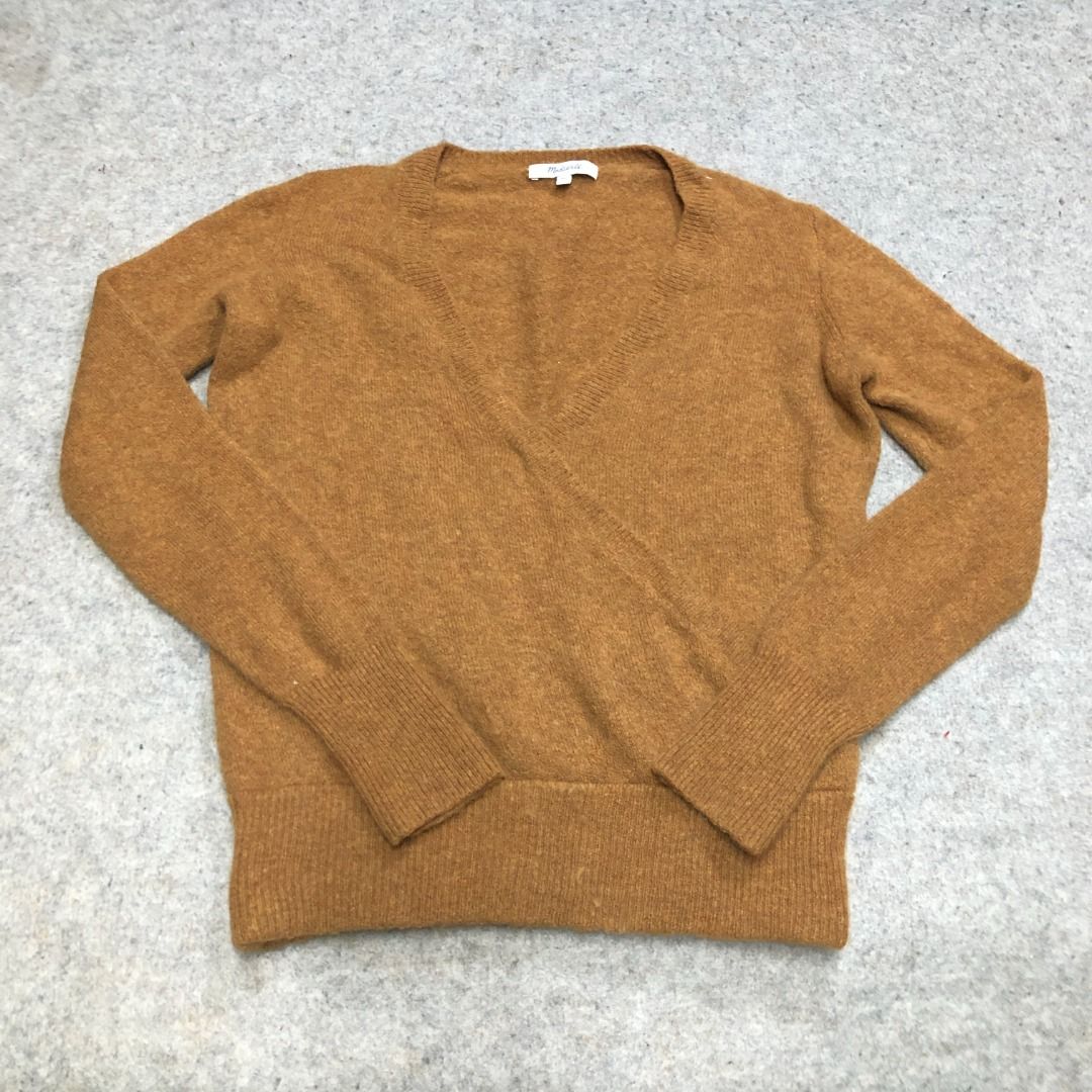 Madewell Merino Alpaca Blend Faux Wrap Sweater Womens Size XS Women s Fashion Tops Longsleeves on Carousell