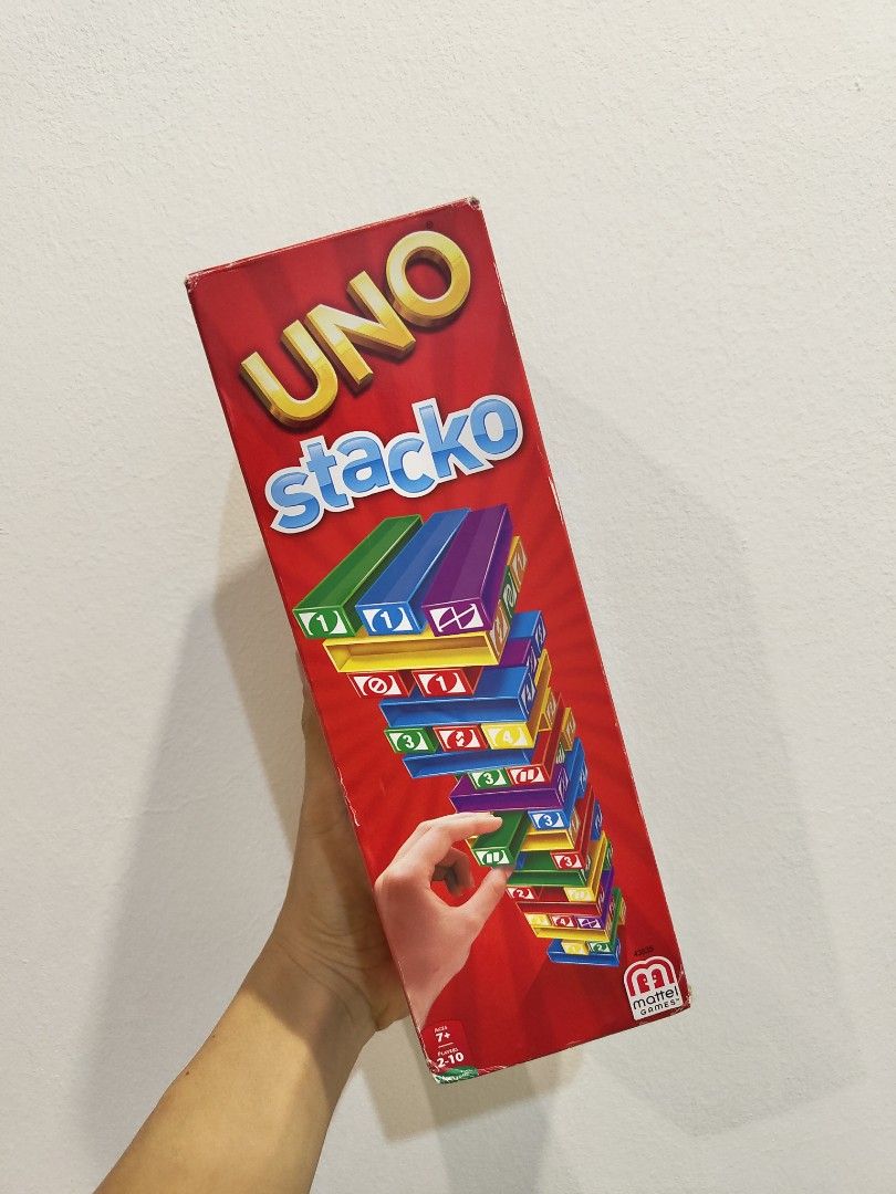 Original Uno Stacko Jenga Toy Gift Mattel Domino Puzzle, Hobbies & Toys ...