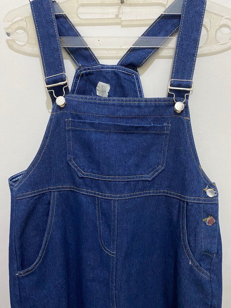 Overall Jeans Baju Jumpsuit Overall Overall Jeans Dark Blue/biru