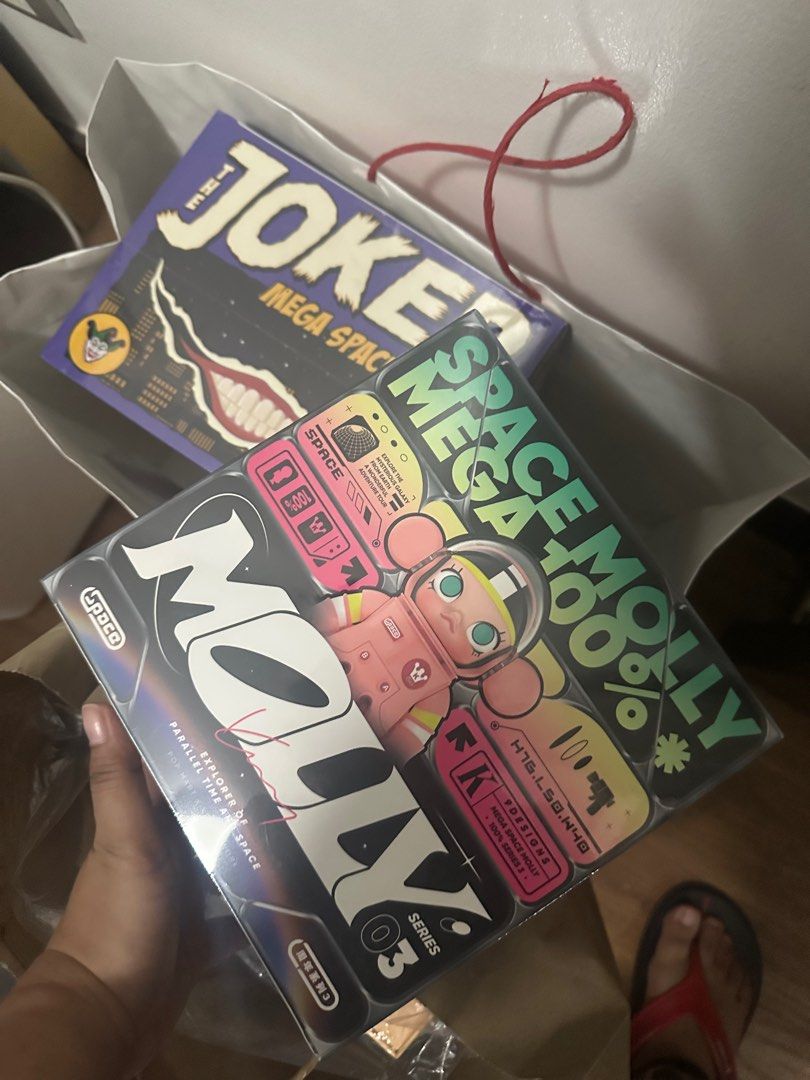 Popmart Items ( Labubu Bag, Molly, Joker) (Category: Designer & Blind Box Toys) located in Quezon City. Submitted by aceccrts (Listing ID 1340034033, Image 2). Description: Joker Molly - 14K Molly 1 set - 7.7K Crying baby bag - 2,500 Labubu bag - 2K .