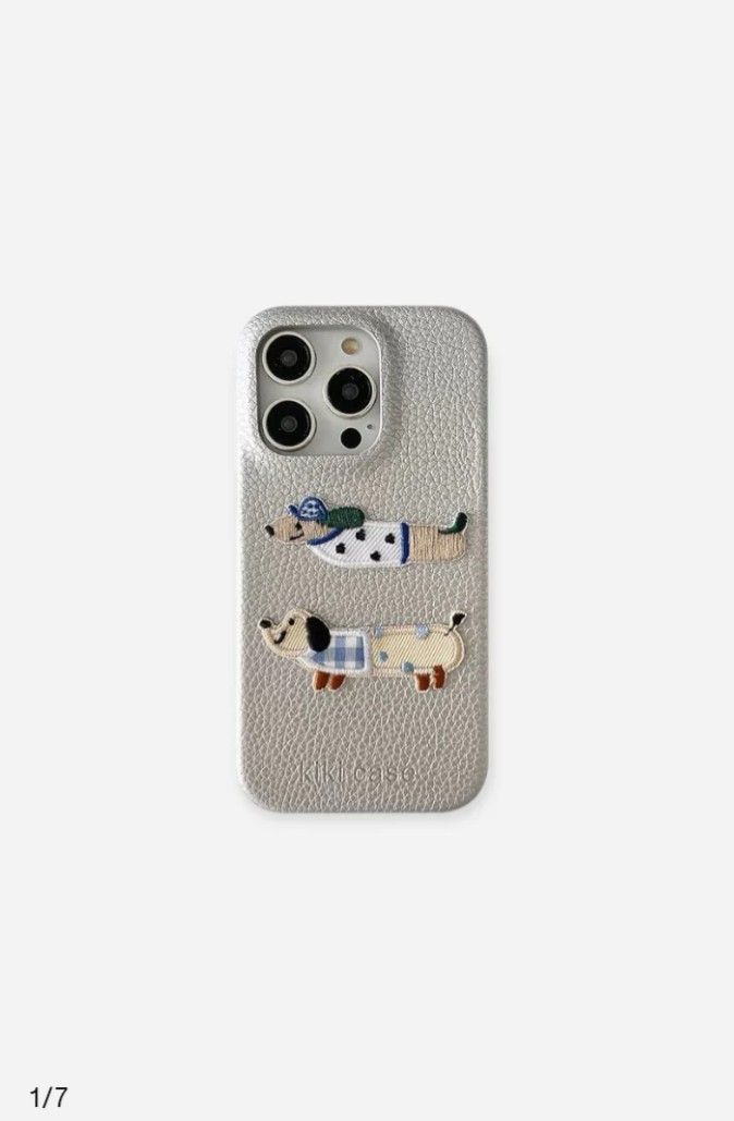 STICKY ZOO iPhone12用ケース 関税送料込 sticky zoo グレーの子犬